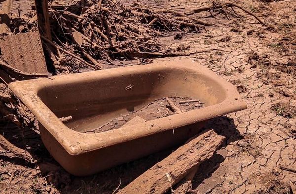 Casas afetadas pelo rejeito em Brumadinho.