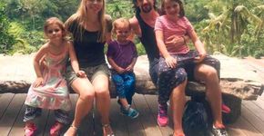 Família troca rotina estressante de Londres pela tranquila Bali