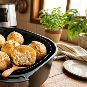 Featured mobile: O truque para fazer o pão de queijo mais fofinho na air fryer em casa