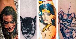 50 tatuagens dos personagens mais queridos da DC Comics