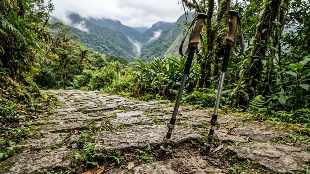 A descida íngreme da serra em direção ao litoral exige preparo físico e atenção redobrada dos caminhantes.