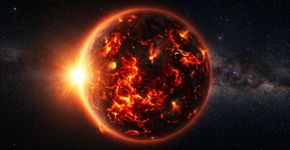 Mundo misterioso congelado ao lado, emitindo sinais que lembram sinais de vida