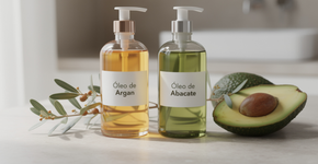 Cabelo perfeito e nutrido com óleo de argan e óleo de abacate em poucos dias