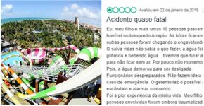 Turista relatou o que seria um acidente quase fatal no Beach Park