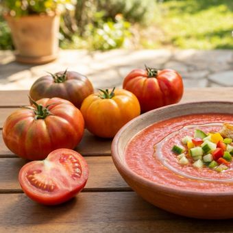 Featured mobile: Os espanhóis concordam: “Para deixar o gazpacho mais encorpado e com sabor equilibrado, o segredo é adicionar um pedaço de pão amolecido antes de bater.”