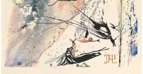 Alice no País das Maravilhas sobre os traços de Salvador Dali