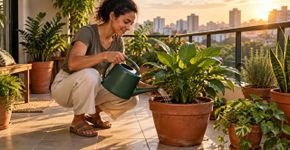 Qual é o melhor horário para regar suas plantas durante uma onda de calor, segundo especialistas?