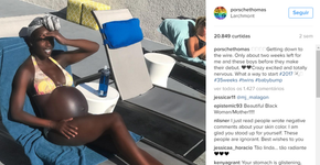 Modelo negra grávida posta fotos da barriga e é alvo de racismo