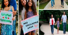 Casal que fez ensaio pré-adoção faz agora novas fotos com a filha