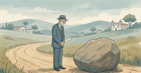Carlos Drummond de Andrade, poeta brasileiro: “No meio do caminho tinha uma pedra, tinha uma pedra no meio do caminho.”
