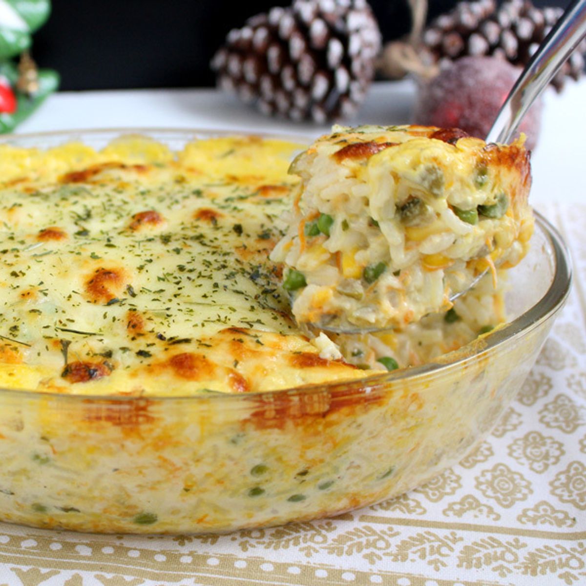 Arroz de forno cremoso pronto em 30 minutos