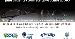 Distribuição gratuita de óculos
