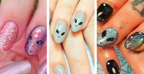 Estas unhas inspiradas em aliens são para quem é de outro mundo