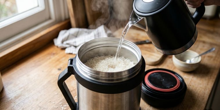 Featured main: Pare de cozinhar arroz em uma panela no fogão quando o método de infusão é mais rápido e fácil