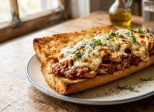 Featured side: Receita de frango desfiado no pão com molho de tomate caseiro e queijo derretido, muito suculento