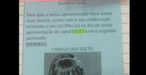 Creche em São Paulo pede que meninas alisem o cabelo para festa de Natal