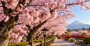 A árvore japonesa que floresce antes de criar novas folhas é uma das cenas mais bonitas da primavera