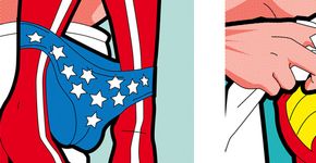 Momentos íntimos dos super-heróis