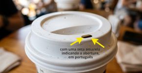 Para que serve o pequeno furo na tampa do copo de café? A função simples que faz a bebida fluir melhor