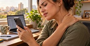Pescoço travado de tanto olhar para o celular: conheça o hábito de 2 minutos por hora que ajuda a aliviar a tensão e melhorar a postura