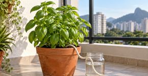 Como fazer um vaso de autoirrigação caseiro usando um cordão de algodão passo a passo