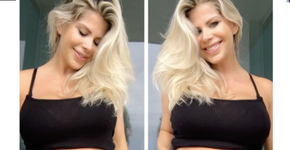 Karina Bacchi já perdeu metade do peso que ganhou na gravidez