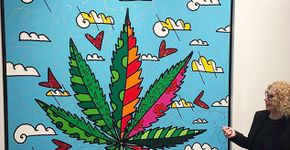 Romero Britto pinta folha de maconha em quadro e divide opinião dos fãs