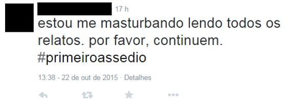 Perfis ridicularizam campanha sobre primeiro assédio sexual (Reprodução/Twitter)
