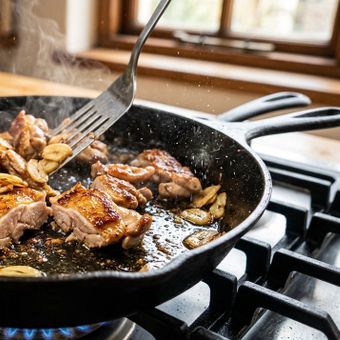 Featured mobile: O frango mais suculento não é feito no forno e leva 1 colher de sopa de vinagre e 100g de parmesão