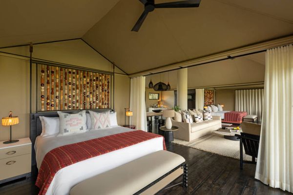 As tendas do Mahali Mzuri são espaçosas e luxuosas