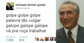 Perfil no Twitter satiriza a ~obra poética~ de Michel Temer