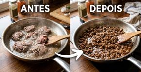 Para deixar a carne moída mais suculenta, cozinheiros usam uma pequena quantidade de bicarbonato de sódio antes de levar à frigideira