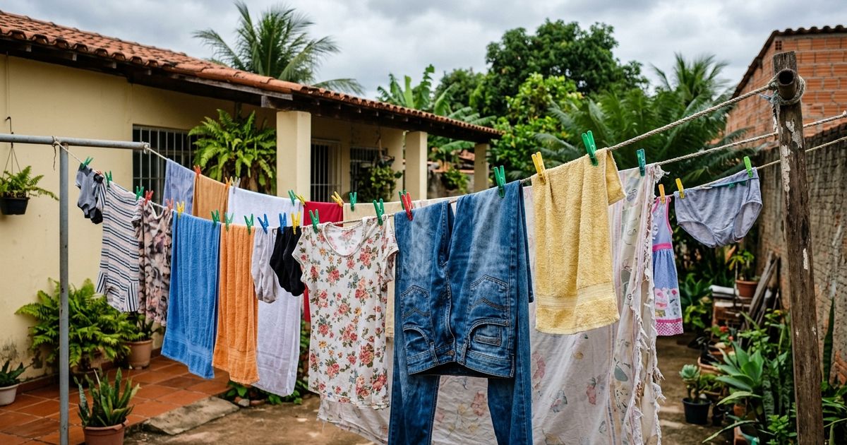 Neozelandeses evitam secar roupa dentro de casa sempre que podem: uma única carga molhada pode liberar litros de umidade no ambiente, favorecendo condensação e mofo em paredes e janelas
