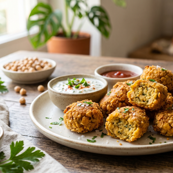Featured mobile: Nuggets de grão-de-bico na airfryer super crocantes e fáceis de fazer