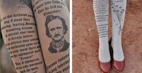 Estas meias-calças são perfeitas para quem ama livros