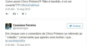 Chico Pinheiro é corrigido ao vivo após dizer que agressor não é bandido