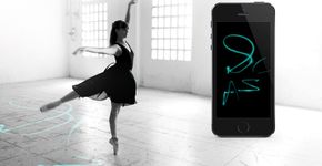 Sapatilha transforma movimentos de bailarina em ilustrações