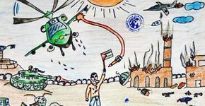 Desenhos de crianças palestinas revelam sua visão da Faixa de Gaza
