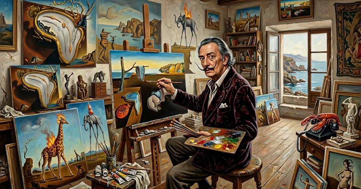 Salvador Dalí, pintor espanhol e pai do surrealismo: “A única diferença entre um louco e eu é que eu não sou louco.”