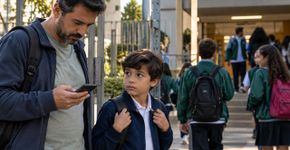 Pai guarda durante anos o uniforme escolar do filho mais velho para economizar com o caçula, mas percebe no primeiro dia de aula que a escola havia mudado justamente a parte mais cara