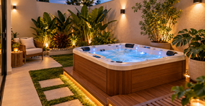 Piscina grande perde espaço em quintais pequenos: modelos compactos de hidromassagem ocupam menos área e exigem outro planejamento de base