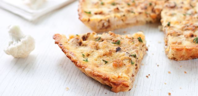 Torta com massa de couve-flor: muito mais saudável e deliciosa