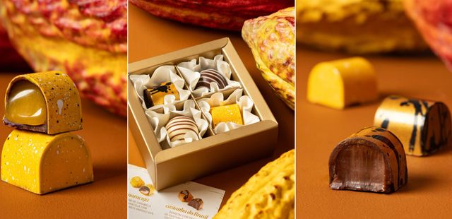 Pati Piva e Baianí lançam collab de bombons de chocolates com cacau e sabores do Brasil