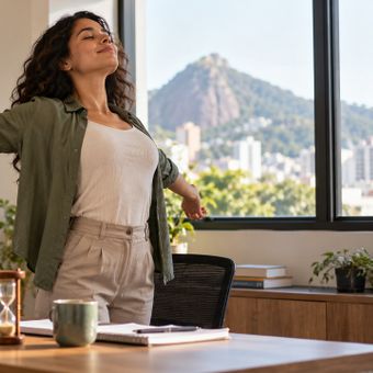 Featured mobile: Passa horas sentado durante o dia? Estes alongamentos de 3 minutos podem ajudar a aliviar a tensão muscular