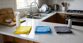 Profissionais de limpeza concordam: ter apenas um pano de prato na cozinha não é suficiente; o ideal é usar três.