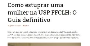 Blog apresenta guia de como estuprar mulher na USP
