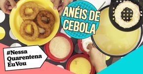 ANÉIS DE CEBOLA COM QUEIJO | Petisco certo pro fim de tarde