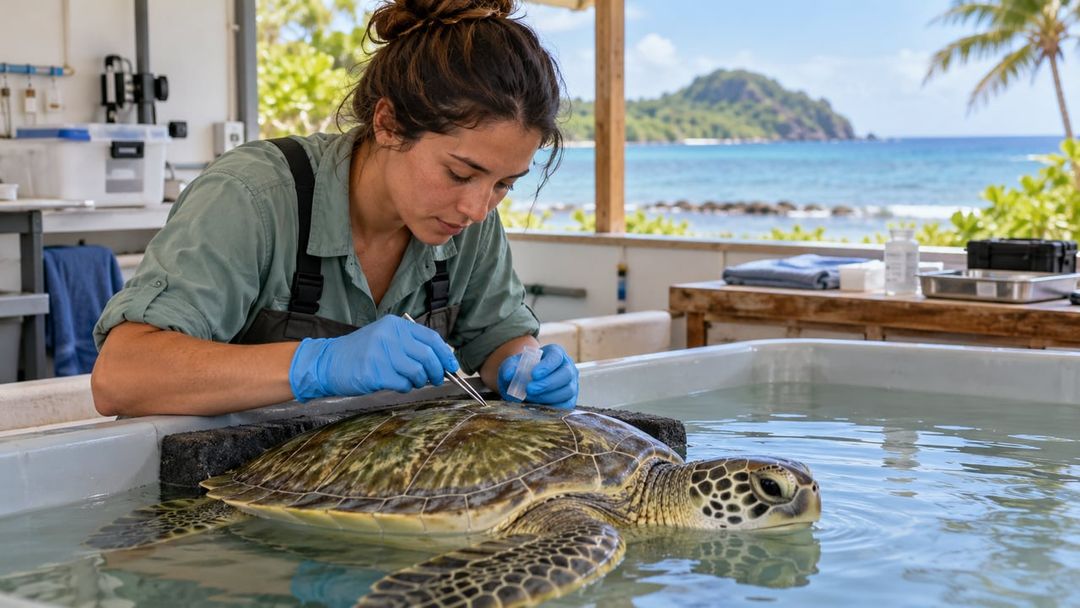 Dados genéticos ajudam a ligar tartarugas encontradas no mar às suas praias de origem – Imagem ilustrativa criada por inteligência artificial