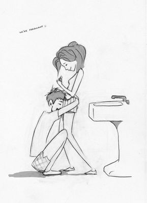 Artista faz ilustrações do dia a dia ao lado de sua esposa