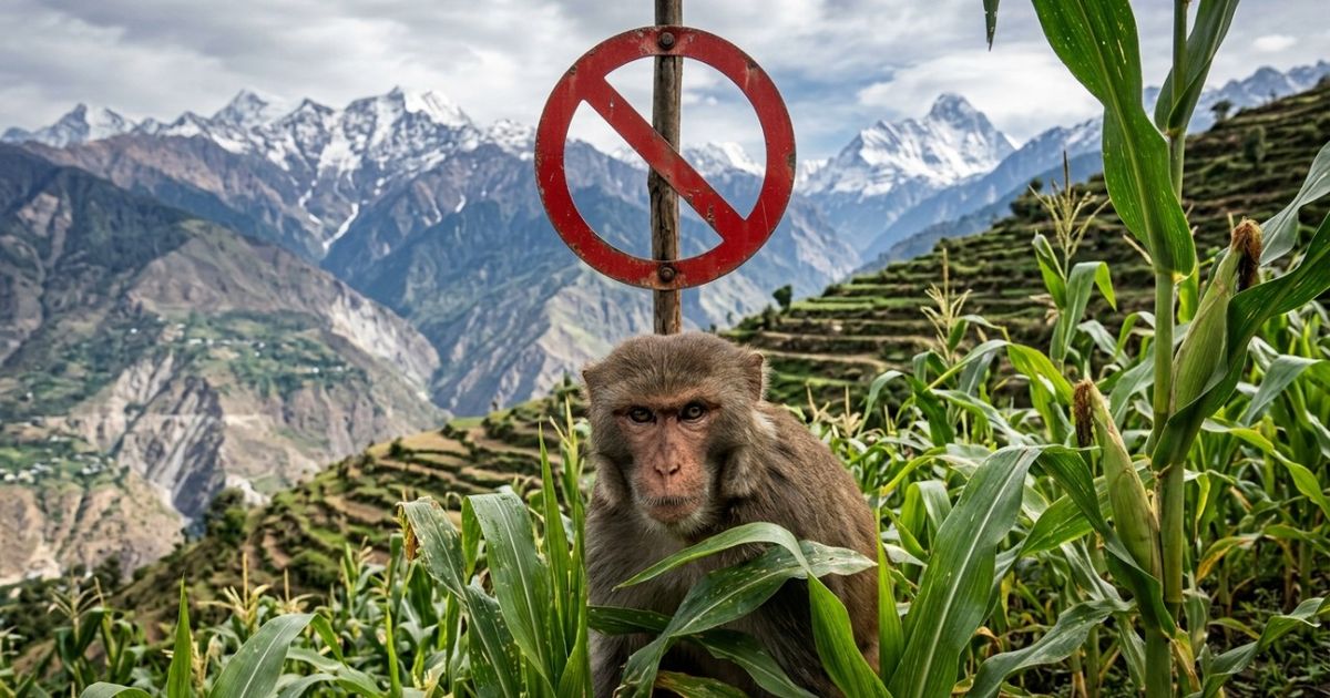 Agricultores do Nepal construíram terraços nas encostas do Himalaia por gerações, mas agora mais de 100 mil macacos ameaçam as colheitas e podem levar até metade do milho